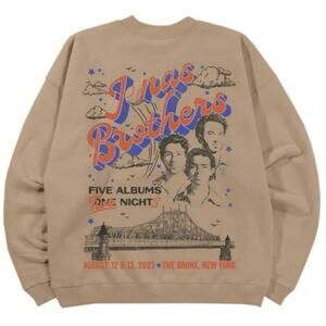 Jonas Brothers 2023 Bronx New York Yankee Stadium Crewneck, Size S, New w/o tag
